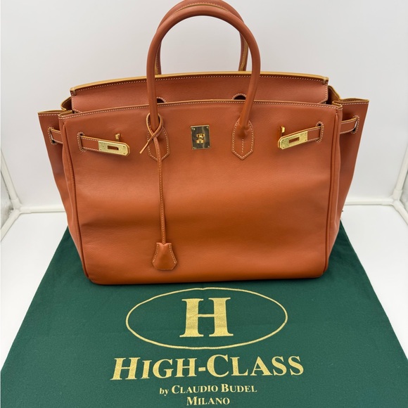 HIGH-CLASS by Claudio Budel 1971 MILANO 40 Bag in Gold • Made in ITALY - Picture 12 of 16